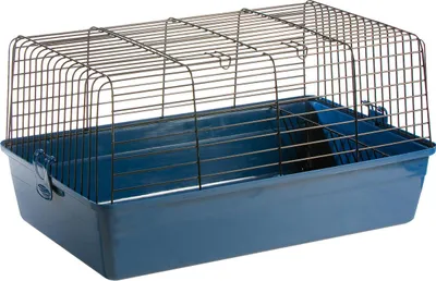 Produktbild von Flamingo Kaninchenkäfig Sprinters blau, Maße: 60 x 36 x 31,5 cm
