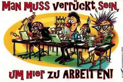 Produktbild von Spaß-Schild - verrückt sein..zu arbeiten - Gr. 30x20 cm - 309089