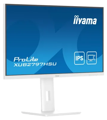 Produktbild von iiyama ProLite XUB2797HSU-W2, 68,6 cm (27"), 1920 x 1080 Pixel, Full HD, LED, 1 ms, Weiß