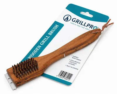 Obrázok produktu pre Čistiaca kefa na gril s drevenou rukoväťou, 31 cm