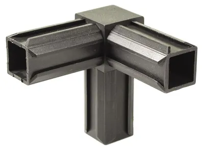 Produktbild von GAH-Alberts XD-Rohrverbinder 90° plus ein rechtwinkeliger Abgang, Schwarz, 10 Stück(e)