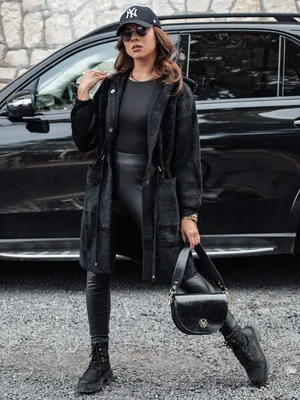Immagine prodotto di Cappotto lungo da donna con cappuccio MELBY nero S
