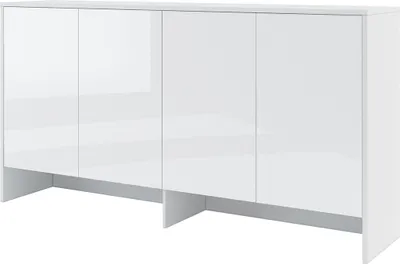 Produktbild von MEBLINI Hängeschrank für Horizontal Schrankbett Bed Concept - Wandschrank mit Ablagen und Fächern - Wandregal - BC-11 für 90x200 Horizontal - Weiß/Weiß Hochglanz