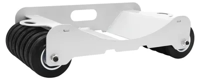Produktbild von Mobile Fahrzeug Rangierhilfe Dolly - Reifendolly - 2041 kg Tragkraft - 14 Rollen - 4 mm Stahl - Silber