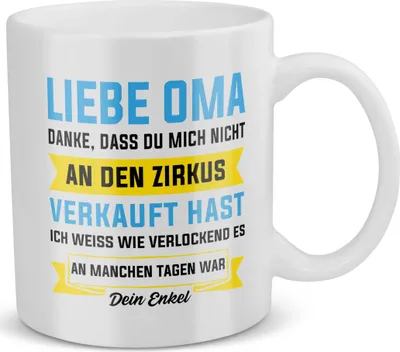 Produktbild von 22Feels Oma Geschenk von Enkel Geburtstag Grossmutter Tasse Weihnachten Rentnerin Kaffeetasse Frauen Beste Grosseltern Muttertag Geschenkidee
