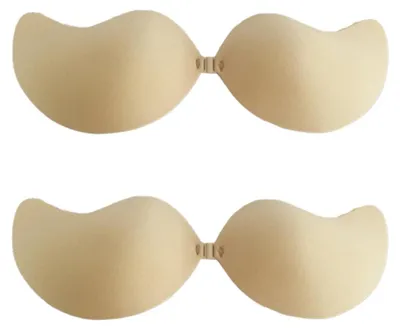 Produktbild von 2er-Pack selbstklebende, unsichtbare Push-up-BHs, rückenfrei, trägerlos, magische Klebe-BHs für Damen