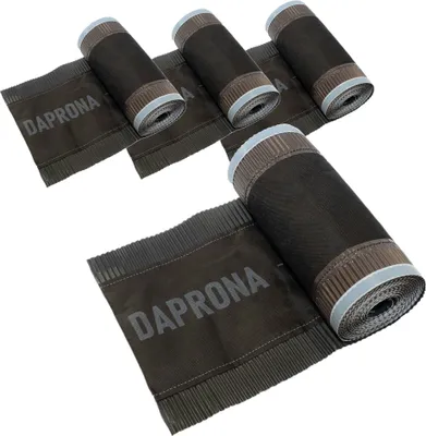 Produktbild von DAPRONA Firstband Alu, 4 Rollen, 300mm x 5m, Anthrazit, RAL 7021, Butylband wasserdicht Firstblech, Dachabdichtung selbstklebend, Dachfirst Abdeckung, Alubutyl Roller