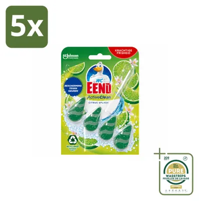 Produktbild von 5 x  WC Eend Toiletblok Active Clean Citrus 38 g - Vorratspackung - 5 Stücke