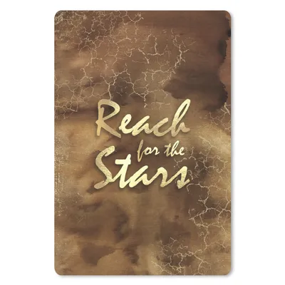 Produktbild von MuchoWow® Mauspad Mousepad Zitate - Sterne - Braun - Gold 18x27 cm - Mousepads - Maus Mat - Pad - Mausunterlage