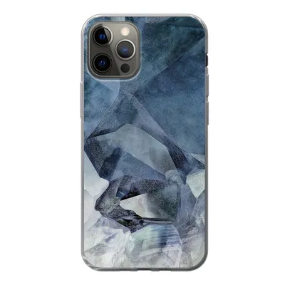 Produktbild von MuchoWow® Handyhülle Schutzhülle Hülle für iPhone 13 Pro Naturstein - Blau - Chic Silikon Softcase Handy Hülle - Handy-Tasche