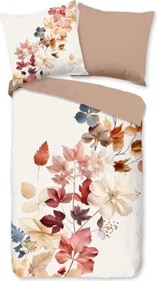 Produktbild von Duvet cover Good Morning 135x200 + 1* 80x80 cm - flowers and leaves