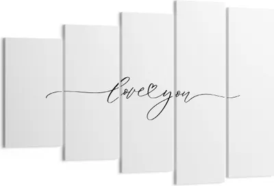 Produktbild von Bild auf Leinwand - Leinwandbild - 5 Teile - Ich liebe dich handschriftlich - 150x100cm - Wand Bild - Wanddeko - Wandbilder - Leinwanddruck - Bilder - Wanddekoration - Leinwand bilder - EG150x100-4644