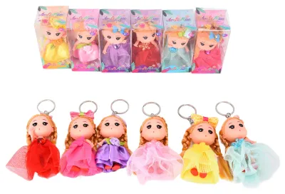 Immagine prodotto di 12 bamboline portachiavi, graziosi e colorati ciondoli per bambine, giocattoli per bambini dai 3 anni in su