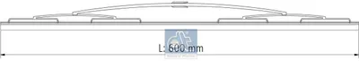 Produktbild von DT Spare Parts Standard Scheibenwischer Set Wischerblätter für RENAULT MASTER III Kasten (FV) 600mm