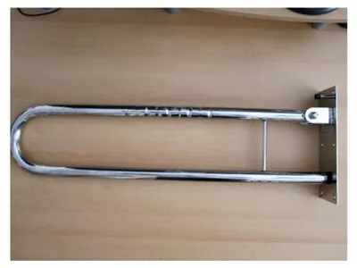Produktbild von Edelstahl Stützklappgriff 60 cm, beidseitig verwendbar, bis 120 kg Belastbarkeit