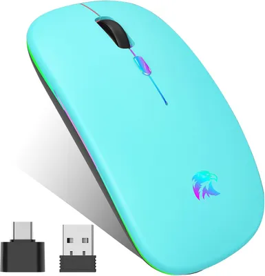 Produktbild von 2.4 GHz Funkmaus, Bluetooth Maus, Wireless Mouse, USB Maus, 1600 DPI Optical Tracking, Für Laptop, Computer, PC, Mac, iOS, Android, iPad, Windows