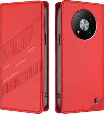 Obrázek produktu pro Pouzdro pro ZTE Blade A73 5G,Polyuretankožené peněženkové pouzdro s přihrádkou na karty a funkcí stojánku Rot