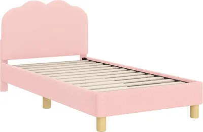 Produktbild von vidaXL Kinderbettgestell mit Kopfteil Rosa 80 x 160 cm Schafstoff