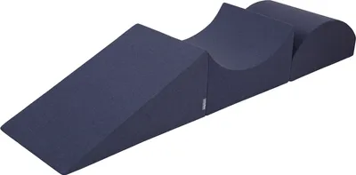 Produktbild von KiddyMoon Spielplatz Aus Schaumstoff Element Kopfteil/Rampe/Zwickel Für Hindernisläufen Und Bällebad Für Babys Und Kinder, Dunkelblau