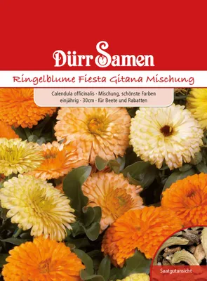 Produktbild von Ringelblume Fiesta Gitana Mischung | Ringelblumensamen von Dürr Samen