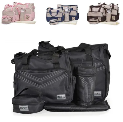 Produktbild von Moni Wickeltasche Stella, Set mit Wickelunterlage, Isoliertasche f. Babyflaschen