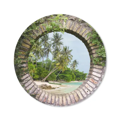 Produktbild von MuchoWow® Mauspad Mousepad Palmen - Tropisch - Durchsichtig - Strand 40x40 cm - Mousepads - Maus Mat - Pad - Mausunterlage - Schreibtisch Accessoires