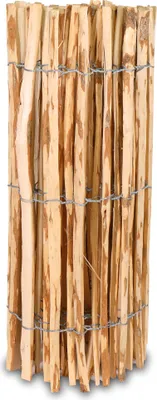 Produktbild von Staketenzaun Holzzaun 90cm Höhe  Haselnuss Zaun 5m Länge, Gartenzaun, 4-6cm Lattenabstand