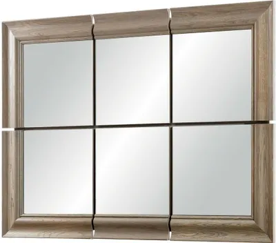 Image de Grand miroir moderne Miroir mural Cadre en bois véritable Miroir à suspendre Nouveau 146x105cm