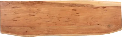 Produktbild von Tischplatte 140x40 cm Emilio, Holzplatte Akazienholz massiv + naturfarben + lackiert, Baumkanten-Platte für Heimwerker, Arbeitsplatten, Tische & Fensterbretter
