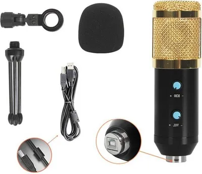 Produktbild von INF USB Kondensatormikrofon mit Lautstärke- und Halleffekt für PC-Aufnahmen