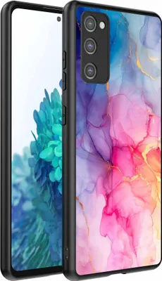 Produktbild von Passend für Samsung Galaxy S20 FE Handyhülle mit Marmordruck - TPU Rückseitenschutzhülle Marmordesign - Regenbogen - Smartphonics