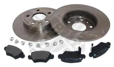 Produktbild von MAPCO Bremsenset Hinten Bremsscheiben Beläge Satz für OPEL Corsa C Schrägheck (X01) 264mm