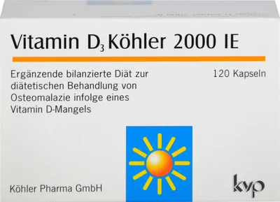 Immagine prodotto di Vitamina D3 Köhler 2000 UI capsule, 120 capsule