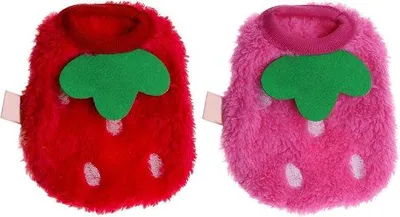 Produktbild von Kleine Hamster- und Kaninchenkleidung mit Erdbeerparka für 3XS - Set aus 2 Teilen