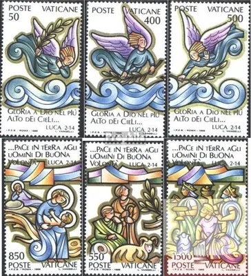 Produktbild von Briefmarken Vatikanstadt 1988 Mi 957-962 (kompl.Ausg.) postfrisch Weihnachten