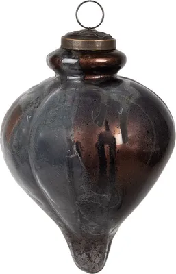 Immagine prodotto di Guaina natalizia Clayre & Eef Ø 10x15 cm in vetro grigio