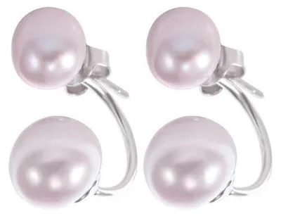Immagine prodotto di Solidchoice - Orecchini con perle doppie, diametro 6-9 mm