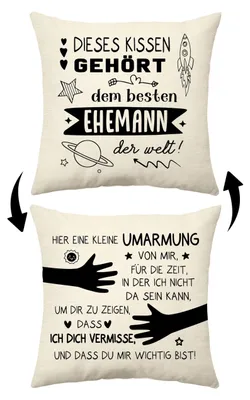 Produktbild von Lustiger Kissenbezug für den besten Ehemann der Welt