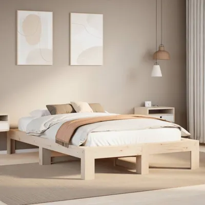 Produktbild von vidaXL Massivholzbett ohne Matratze 120x190 cm Kiefernholz