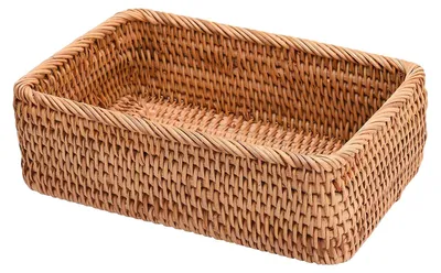 Obrázek produktu pro Ručně tkaný ratanový úložný košík – 25 x 17 x 8 cm