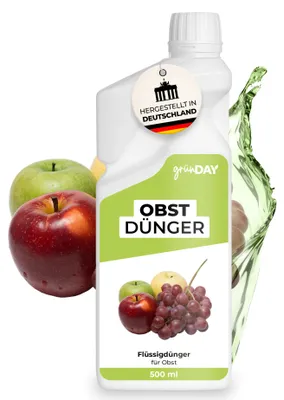 Produktbild von Obst-Dünger 500 ml - flüssiger mineralischer NPK-Dünger mit Spurennährstoffen für Obstpflanzen - für ca. 125 Liter Gießwasser