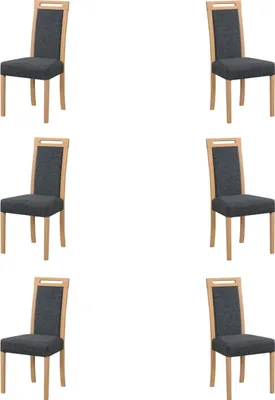 Produktbild von Esszimmerstuhl, Holz Eiche Massiv Stuhl Stühle Küchenstuhl - Set 6x Roma 5 SONOMA