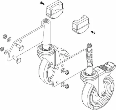 Produktbild von MUNK Rollensatz elektrisch ableitfähig Podesttreppe