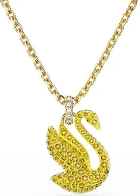Produktbild von Swarovski Damen Halskette Swan Anhänger in Gelb 5647553