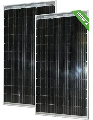 Obrázek produktu pro Solární panel, vysoká účinnost, odolná konstrukce, 2 ks panelů o výkonu 100 W