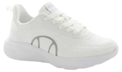 Produktbild von Ellesse - "Como" Logo Sneaker für Damen, Niedrig geschnitten GT16813 (39 EU) (Weiß/Silber)