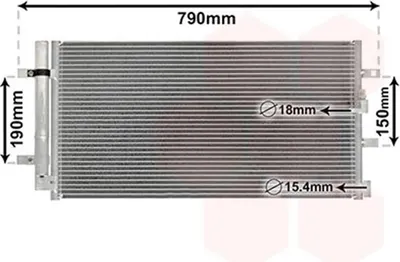 Produktbild von VAN WEZEL 03005352 Kondensator Klimaanlage Klimakondensator für AUDI A4 Avant (8K5, B8) +Trockner