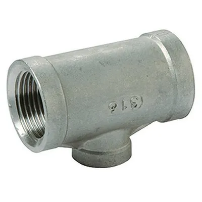 Immagine prodotto di Presa a T in acciaio inox Atusa ridotta n. 130 (AISI 316) / PN16 Dimensioni: 1 1/4x 1x 1 1/4 pollici