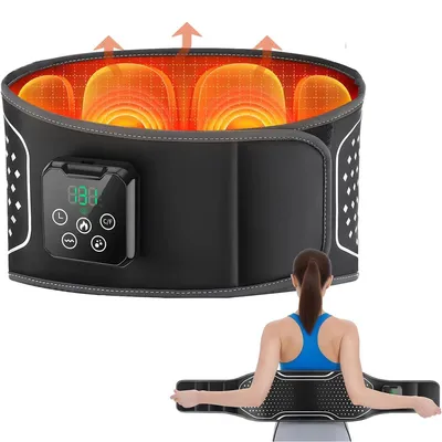 Produktbild von Beheizbarer Rückenmassagegürtel mit Luftkompression, 3 Temperaturstufen, 4000 mAh Akku, Touchscreen, verstellbar mit Verlängerungsgurt