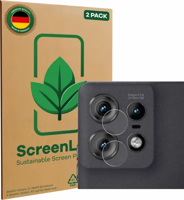 Produktbild von 2x ScreenLeaf Schutzfolie für Motorola Edge 50 Pro (NUR Kameraschutz) Displayschutz Display Schutz Folie Klar Transparent
